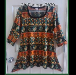 Flirty Geometric A-Line Top